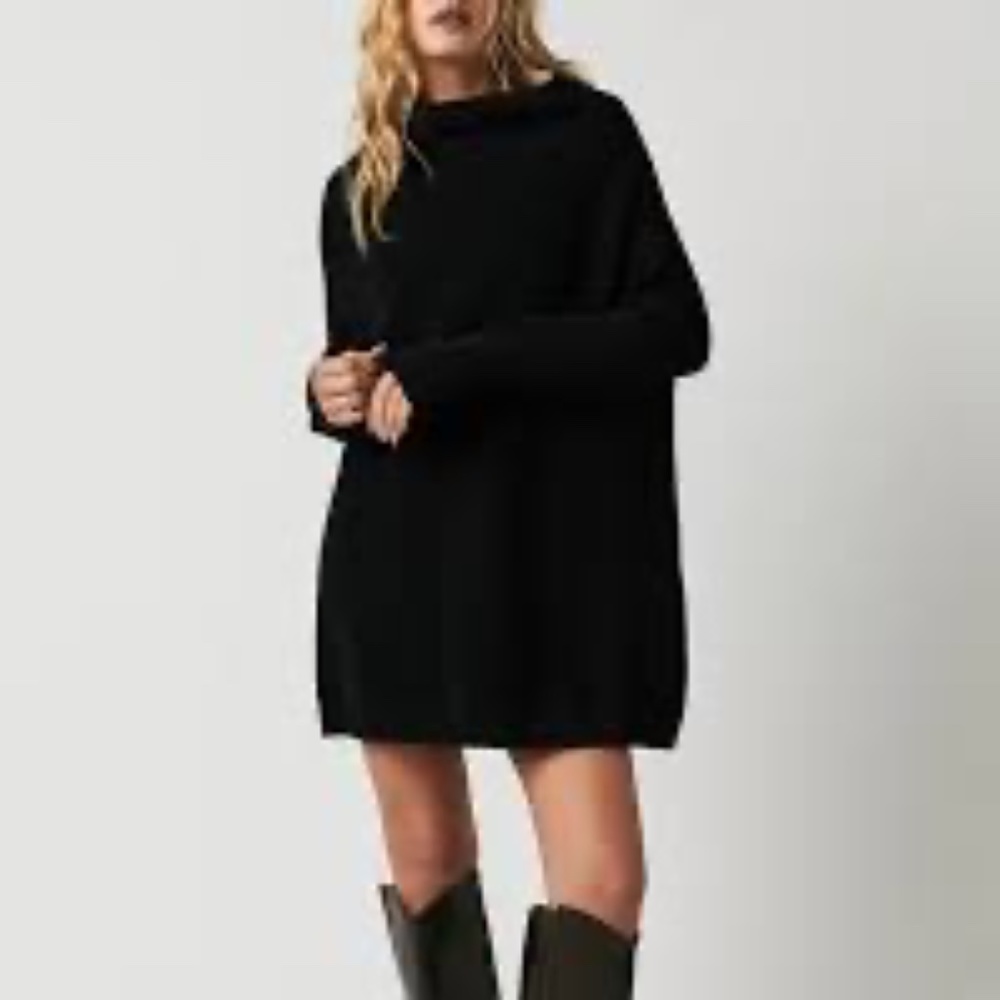 Free People Ottoman Tunic Sweater Black Size S Gently Used